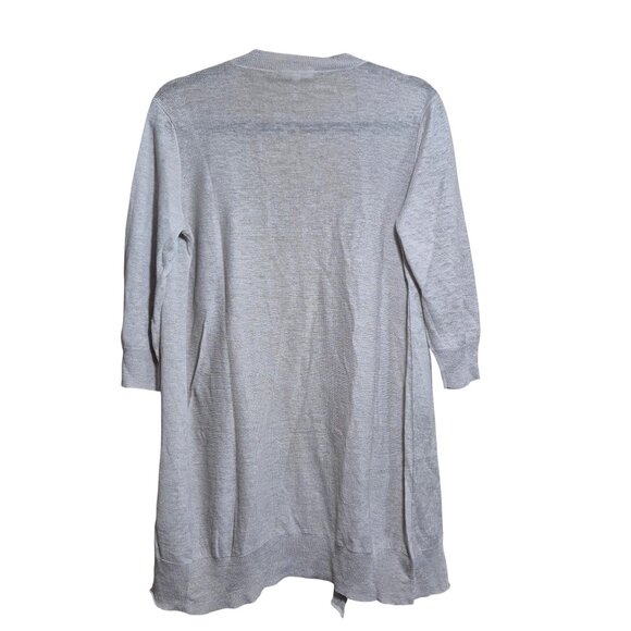 Eileen Fisher Womens Cardigan Sweater Size M 100% Linen Duster Lightweight Open - Picture 2 of 6